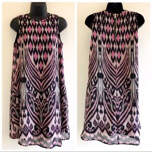 TAYLOR pink & black sleeveless shift dress size 6 